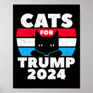 私は2024年のトランプ選挙討論で猫を投票している ポスター