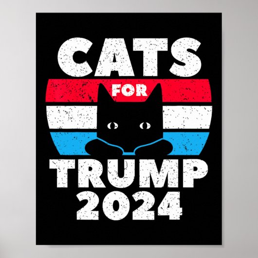 私は2024年のトランプ選挙討論で猫を投票している ポスター (正面)