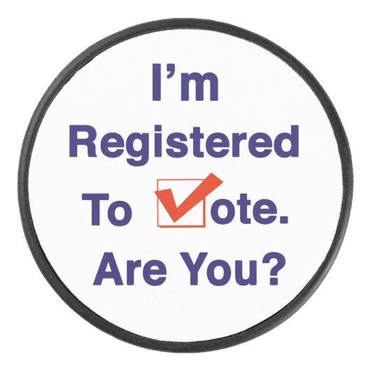 私は2024年の投票に登録されている アイスホッケーパック (正面)