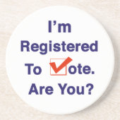 私は2024年の投票に登録されている コースター (正面)