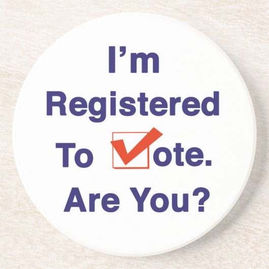 私は2024年の投票に登録されている コースター (正面)