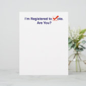 私は2024年の投票に登録されている レターヘッド (スタンド正面)