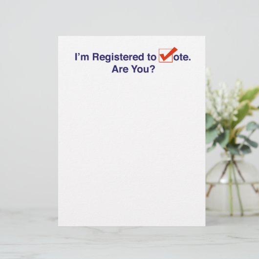 私は2024年の投票に登録されている レターヘッド (スタンド正面)