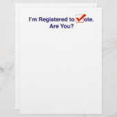 私は2024年の投票に登録されている レターヘッド (正面/裏面)