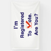 私は2024年の投票に登録されている 横断幕 (縦)