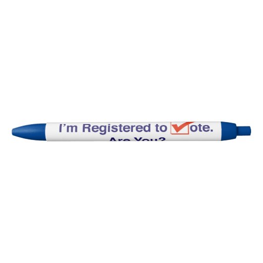 私は2024年の投票に登録されている 黒ボールペン (正面)