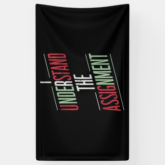 私は2024年の課題を理解している 横断幕 (縦)