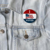 私は2024年の選挙をアメリカ国旗で投票した 缶バッジ (インサイチュ)