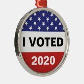 私は2024年アメリカ国旗の金属オーナメントを投票 メタルオーナメント (右)