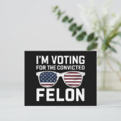 私は2024年有罪判決を受けたフェロンおもしろい・プロの投票を行う ポストカード (スタンド正面)