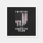 私は2024年有罪判決を受けたフェロン・プロトランプの投票をしている スタンダードカクテルナプキン (正面)