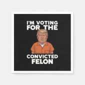 私は2024年有罪判決を受けたフェロン・プロトランプの投票をしている スタンダードカクテルナプキン (正面)