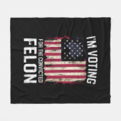 私は2024年有罪判決を受けたフェロン・プロトランプの投票をしている フリースブランケット (正面(横))