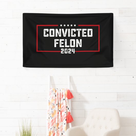 私は2024年有罪判決を受けたフェロン・プロトランプの投票をしている 横断幕 (インサイチュ)