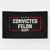 私は2024年有罪判決を受けたフェロン・プロトランプの投票をしている 横断幕 (横)