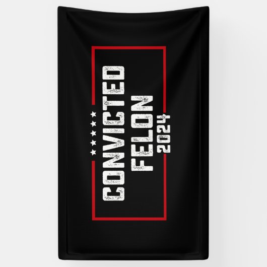 私は2024年有罪判決を受けたフェロン・プロトランプの投票をしている 横断幕 (縦)