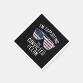 私は2024年有罪判決を受けたフェロン・プロトランプを支持している スタンダードカクテルナプキン (角)