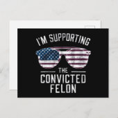 私は2024年有罪判決を受けたフェロン・プロトランプを支持している ポストカード (正面/裏面)
