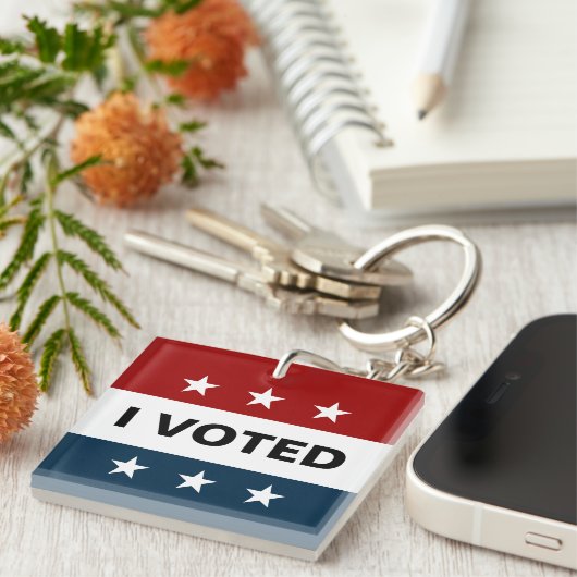 私は2024年選挙に投票しました キーホルダー (正面右)
