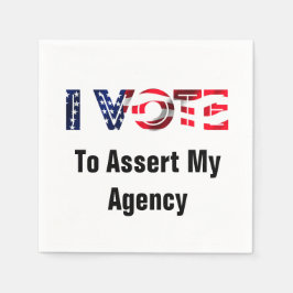 私は2026年に代理店を主張するように投票する スタンダードカクテルナプキン