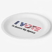 私は2026年に代理店を主張するように投票する ペーパープレート (アングル)