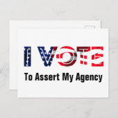 私は2026年に代理店を主張するように投票する ポストカード (正面/裏面)