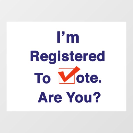 私は2026年の投票に登録されている ウィンドウサイン (シート)