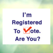 私は2026年の投票に登録されている ウィンドウサイン (シート3)