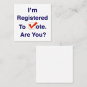 私は2026年の投票に登録されている スクエア名刺 (正面/裏面)