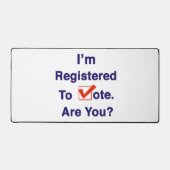 私は2026年の投票に登録されている デスクマット (正面)