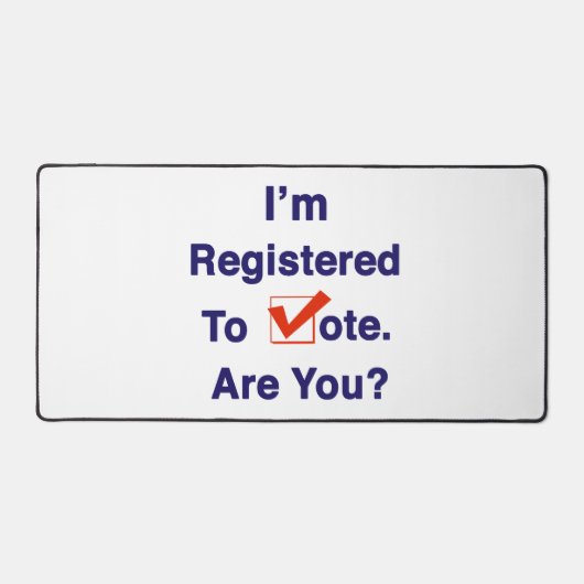 私は2026年の投票に登録されている デスクマット (正面)