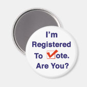 私は2026年の投票に登録されている マグネット (正面/裏面)