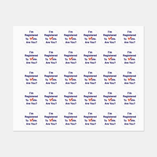 私は2026年の投票に登録されている ラベル (シート)