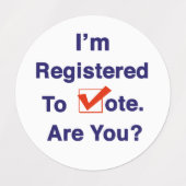 私は2026年の投票に登録されている ラベル (デザイン2)