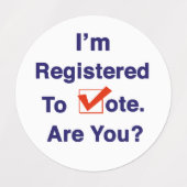 私は2026年の投票に登録されている ラベル (デザイン1)