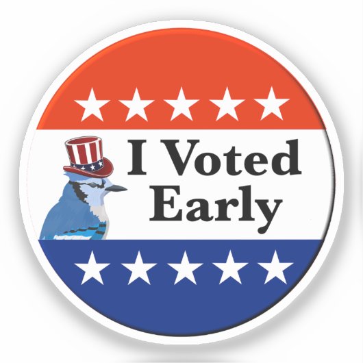 私は2026年の早期選挙に投票した シール (正面)