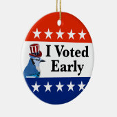 私は2026年の早期選挙に投票した セラミックオーナメント (右)