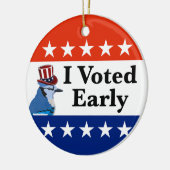 私は2026年の早期選挙に投票した セラミックオーナメント (左)