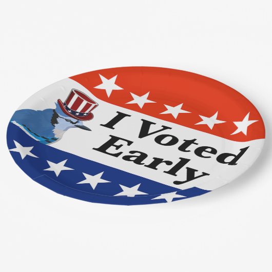 私は2026年の早期選挙に投票した ペーパープレート (アングル)