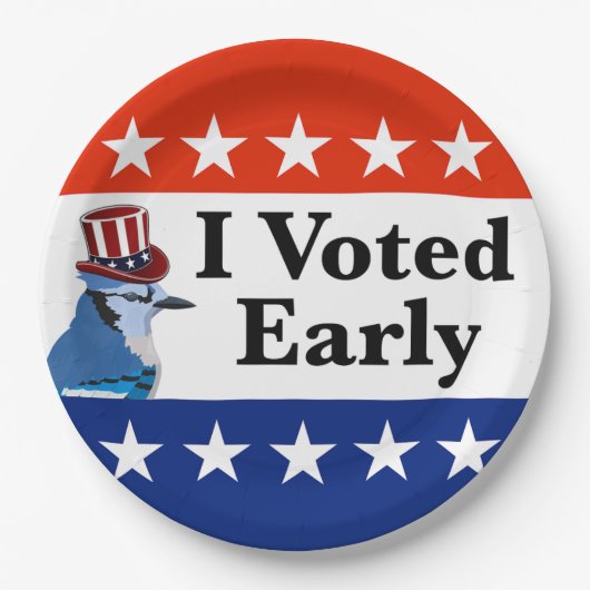 私は2026年の早期選挙に投票した ペーパープレート (正面)