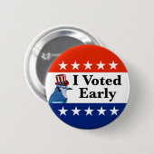 私は2026年の早期選挙に投票した 缶バッジ (正面&裏面)