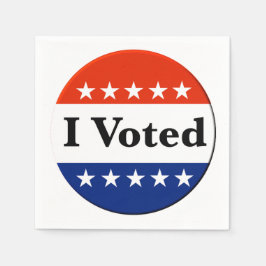 私は2026年の選挙に投票した スタンダードカクテルナプキン