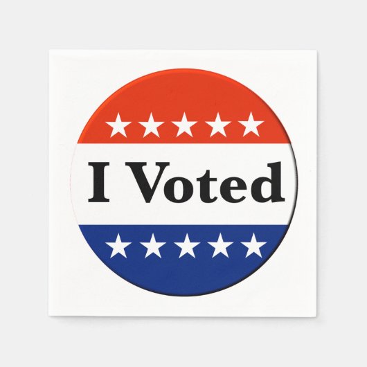 私は2026年の選挙に投票した スタンダードカクテルナプキン (正面)