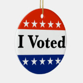 私は2026年の選挙に投票した セラミックオーナメント (右)