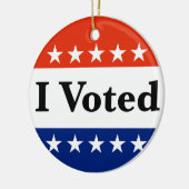 私は2026年の選挙に投票した セラミックオーナメント (左)