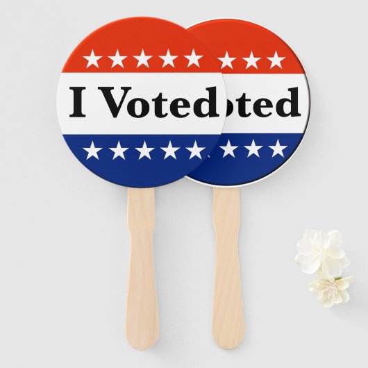 私は2026年の選挙に投票した ハンドファン (正面&裏面)