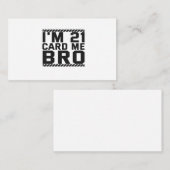 私は21カード私ブロ21歳おもしろい誕生日リーガルドリンク エンクロージャーカード (正面/裏面)