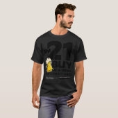 私は21私は飲買み物と署名21歳の誕生日B Tシャツ (正面フル)