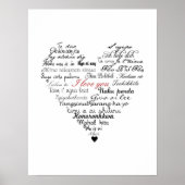 私は26の言語であなたのプリントやポスターが大好き ポスター (正面)