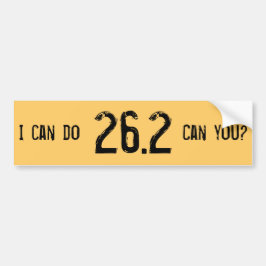 私は26.2をしてもいいです -- できますか。 -カスタマイズ バンパーステッカー